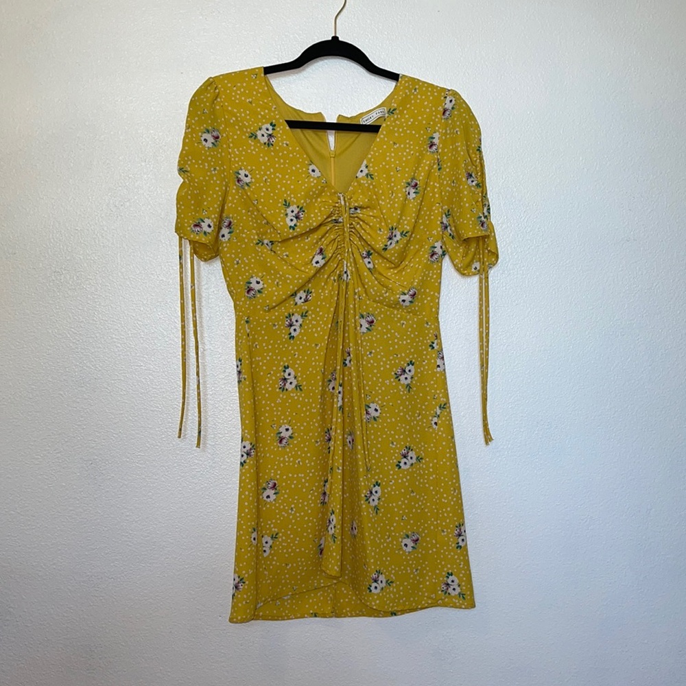 Yellow floral sun dress